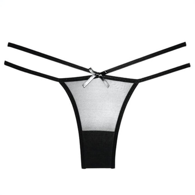 LNP-336 Adore Sheer Naughty Vanilla Panty Black O/S - Imagen 2