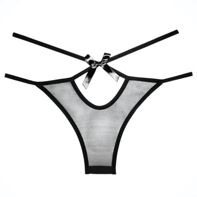 LNP-336 Adore Sheer Naughty Vanilla Panty Black O/S - Imagen 3