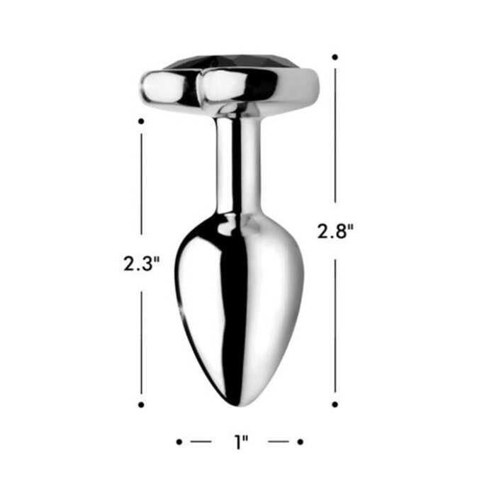 MT-936 Black Heart Gem Anal Plug - Medium (Mediano) - Imagen 8