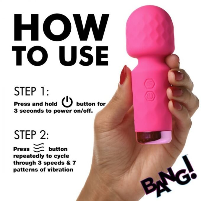 BA-328  10X Mini Silicone Wand - Pink - Imagen 5