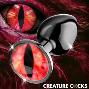 MT-931 Sinister Eye Red Eye Metal Butt Plug - Large