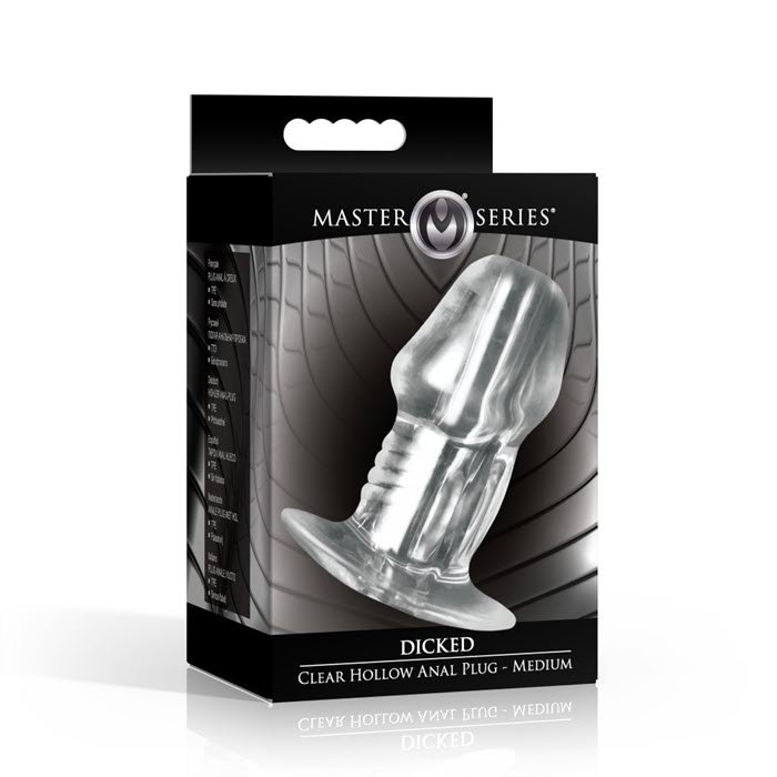 MT-927 Dicked Clear Hollow Anal Plug - Large - Imagen 8
