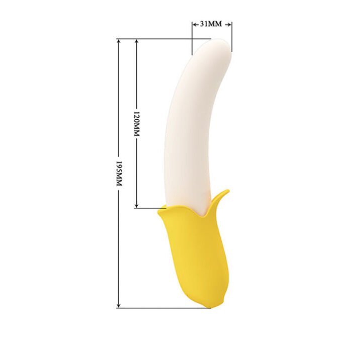 DC-409 Pretty Love Banana Geek Thrusting Vibrator - Yellow - Imagen 5