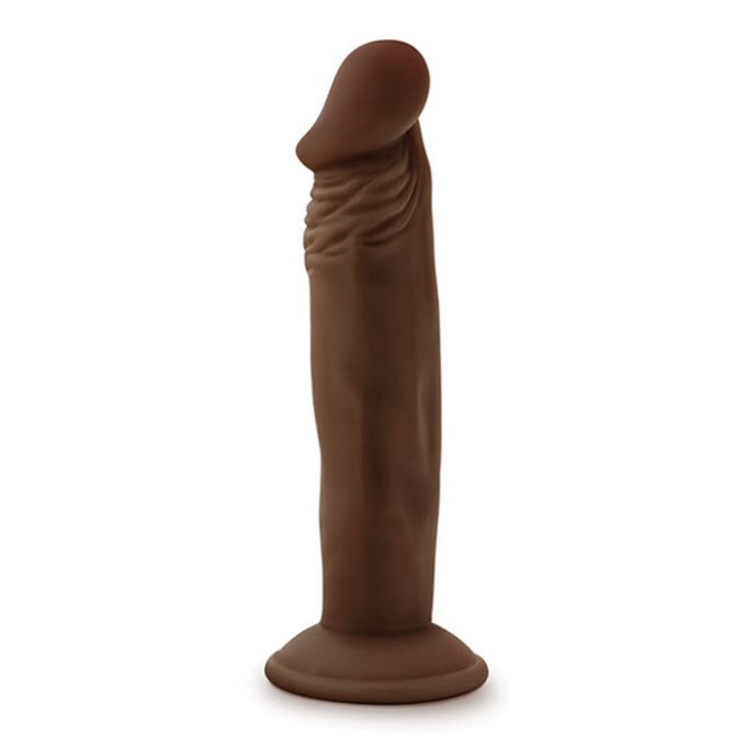 DS-750 Blush Dr. Skin Plus 6" Posable Dildo - Chocolate - Imagen 2