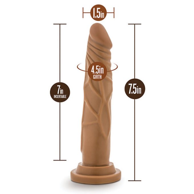 DS-9939 Blush Dr. Skin Realistic Cock Basic 7.5" - Mocha - Imagen 4