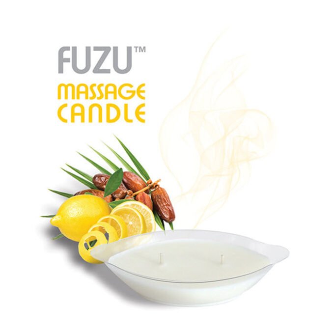 RM-370 Fuzu Massage Candle - 4 oz Fiji Dates & Lemon Peel - Imagen 2