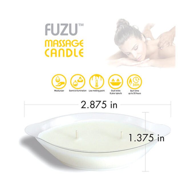 RM-370 Fuzu Massage Candle - 4 oz Fiji Dates & Lemon Peel - Imagen 4
