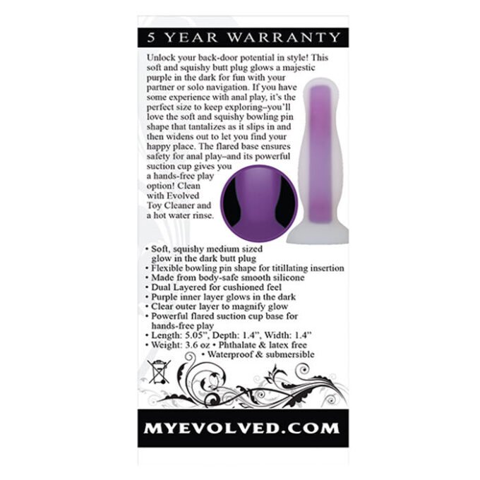 PS-875 Evolved Luminous Anal Plug Purple (Mediano) - Imagen 4