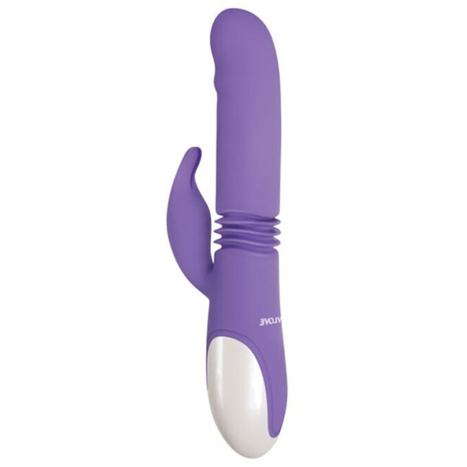 MO-864 Evolved Thick & Thrust Bunny Dual Stim Rechargeable - Purple - Imagen 2