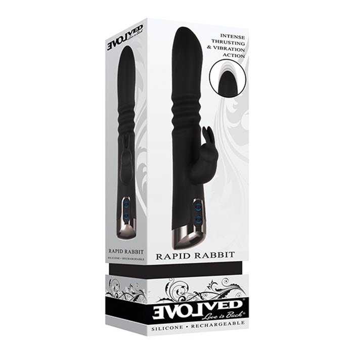 MO-719 Evolved Rapid Rabbit Thrusting Dual Vibe - Black
