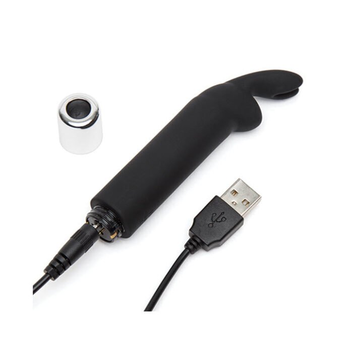 CS-32 Fifty Shades of Grey Greedy Girl Rechargeable Bullet Rabbit Vibrator - Black - Imagen 5