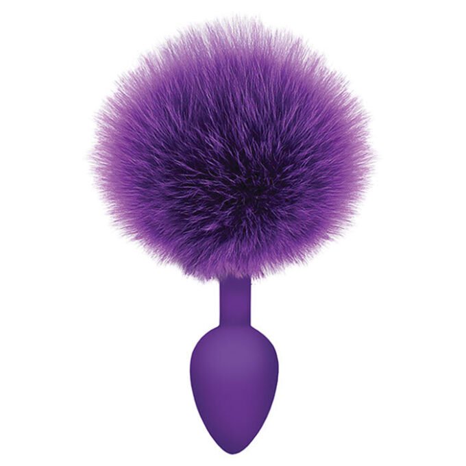 CL-62 The 9's Cottontails Silicone Bunny Tail Butt Plug - Purple - Imagen 2