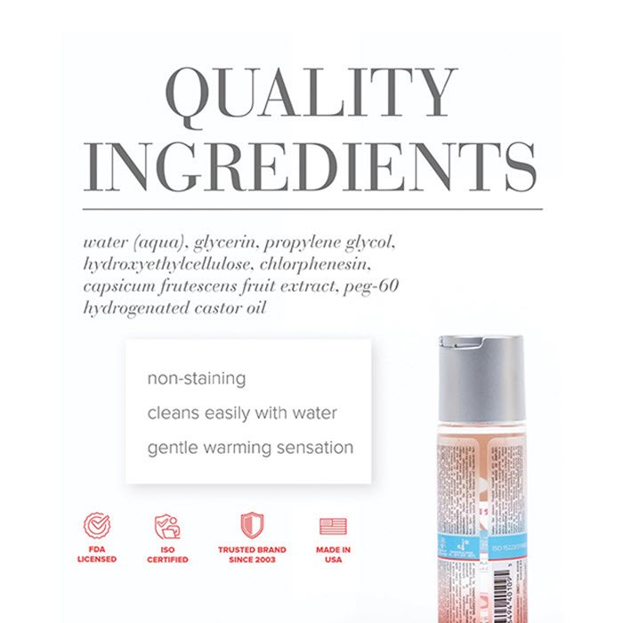 LA-27 JO H2O Anal - Warming Lubricant 2 oz (60 ml) - Imagen 3