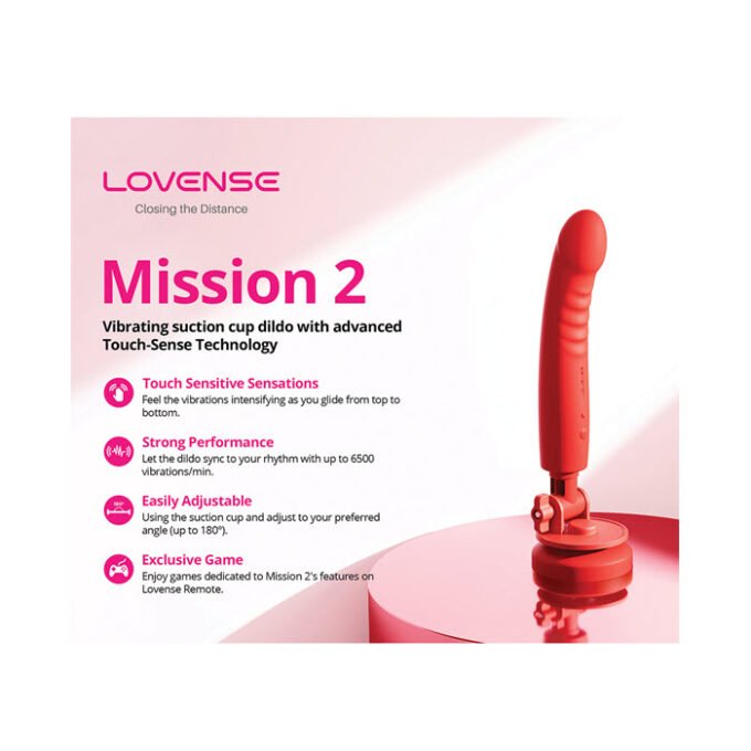 LV-98 Lovense Mission 2 Touch-Sensitive Tech - Red - Imagen 6