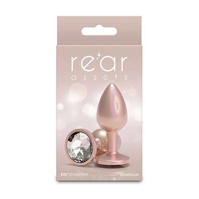 MT-924 Rear Assets w/Clear Gem - Iridescent Champagne Small - Imagen 4