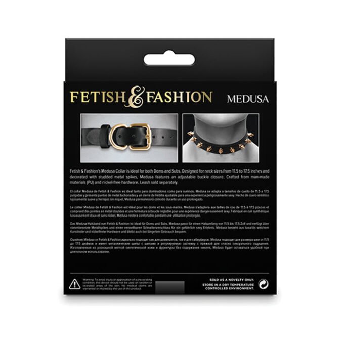 BC-84 Fetish & Fashion Medusa Collar - Black - Imagen 3