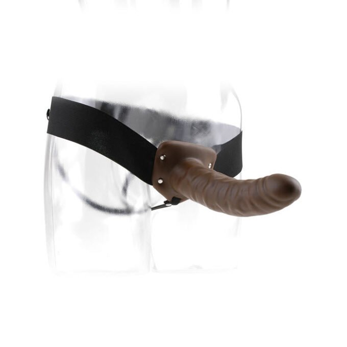 AR-974 Fetish Fantasy Series 8" Hollow Strap On - Brown - Imagen 3