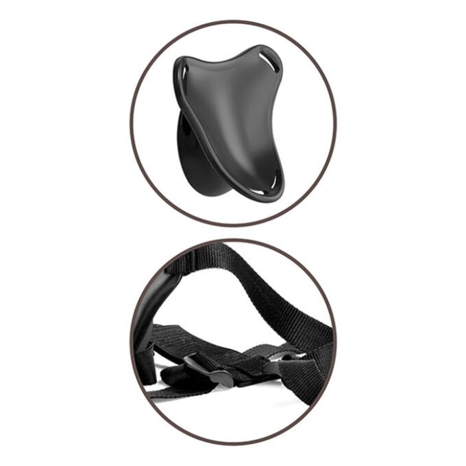 AR-780 King Cock Elite Beginner's Body Dock Strap On Harness - Black - Imagen 5