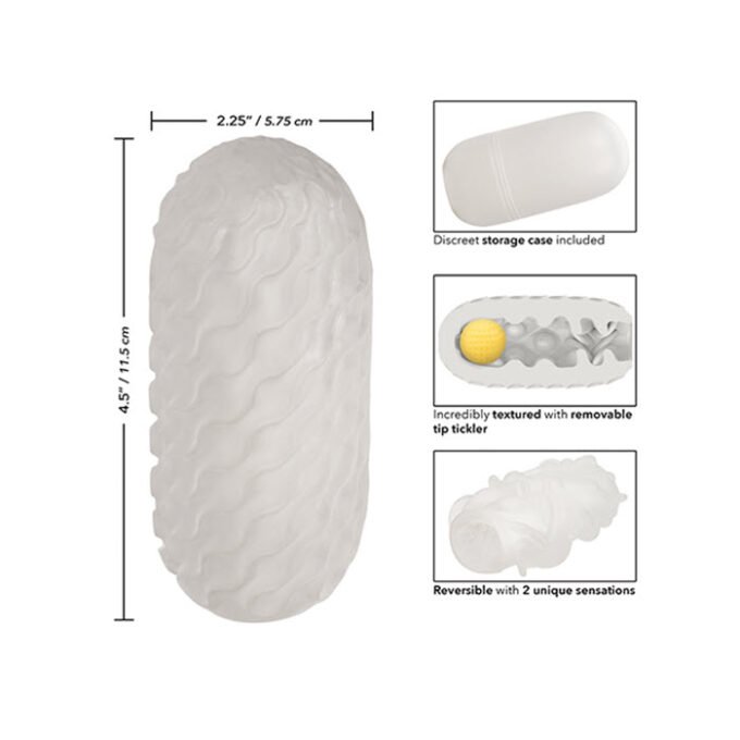 MS-756 Boundless Reversible Squishy Ball Stroker - Yellow - Imagen 5