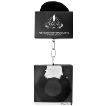 AE-454 Shots Ouch Furry Pleasure Handcuffs - Black