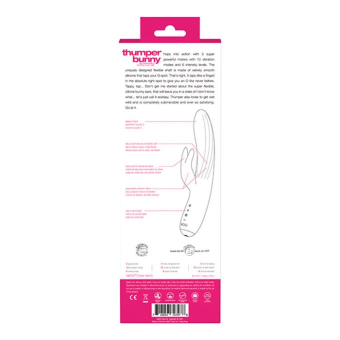 MO-817 VeDo Thumper Bunny Rechargeable Dual Vibe - Pretty in Pink - Imagen 5