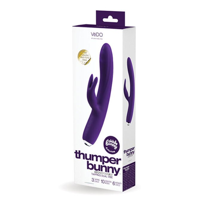 MO-818 VeDo Thumper Bunny Rechargeable Dual Vibe - Deep Purple
