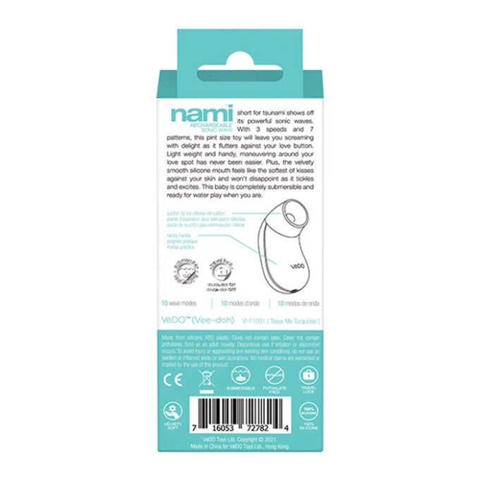 MO-757 VeDo Nami Rechargeable Sonic Vibe - Tease Me Turquois - Imagen 5