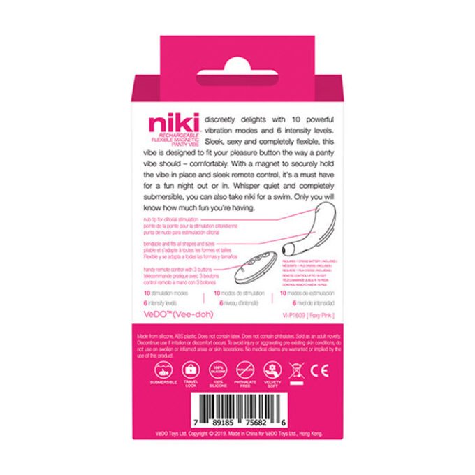 TV-98 VeDO Niki Rechargeable Panty Vibe - Foxy Pink - Imagen 5