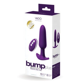 PC-398 VeDO Bump Plus Rechargeable Remote Control Anal Vibe - Deep Purple