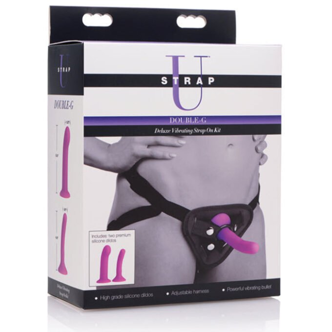 AR-869 Strap U Double G Deluxe Vibrating Strap-On Kit - Imagen 6