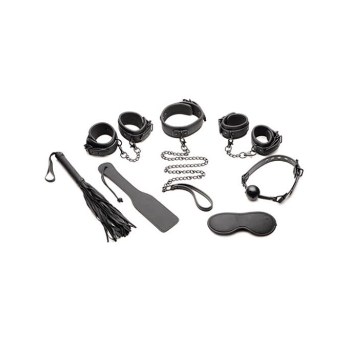 BG-55 Master Series 10 pc Deluxe Bondage Set - Black - Imagen 2