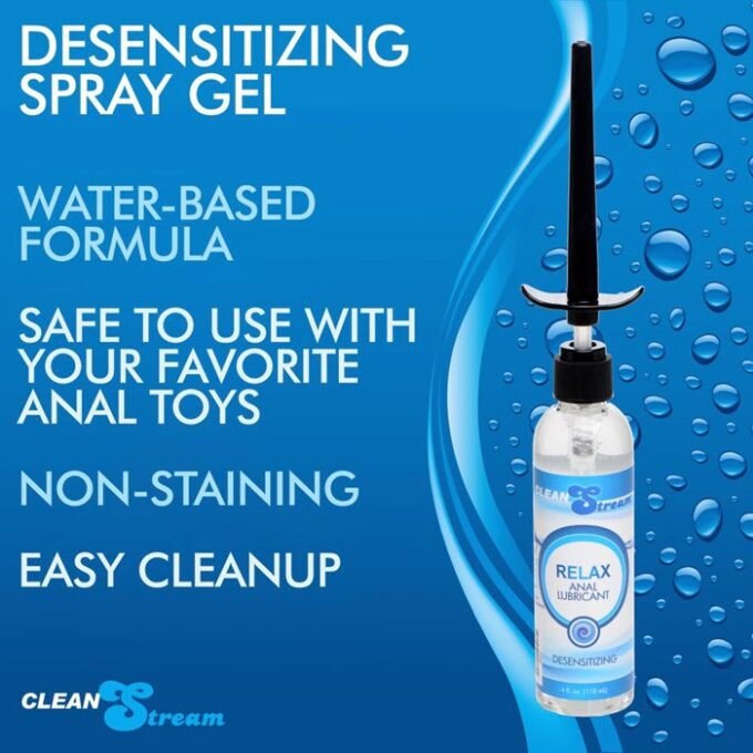 LA-40 CleanStream Relax Desensitizing Anal Lube with Injector Kit - 4 oz - Imagen 3