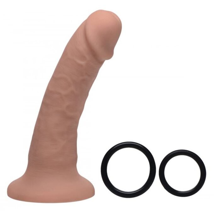 AR-879 Seducer 7 inch Silicone Dildo with Harness - Imagen 4