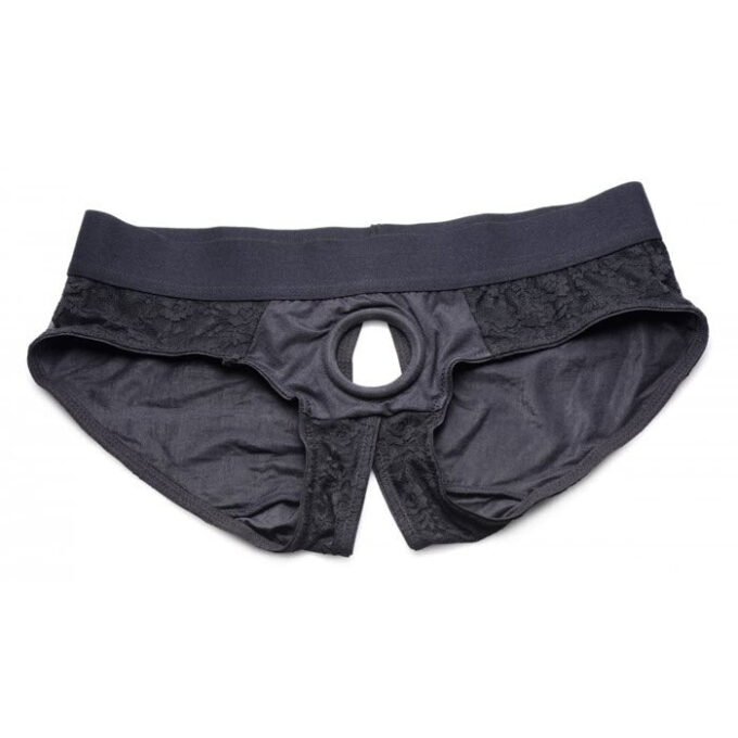 AR-858 Lace Envy Black Crotchless Panty Harness S/M - Imagen 4