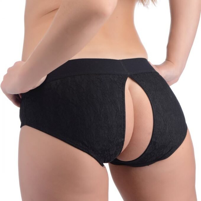 AR-858 Lace Envy Black Crotchless Panty Harness S/M - Imagen 2
