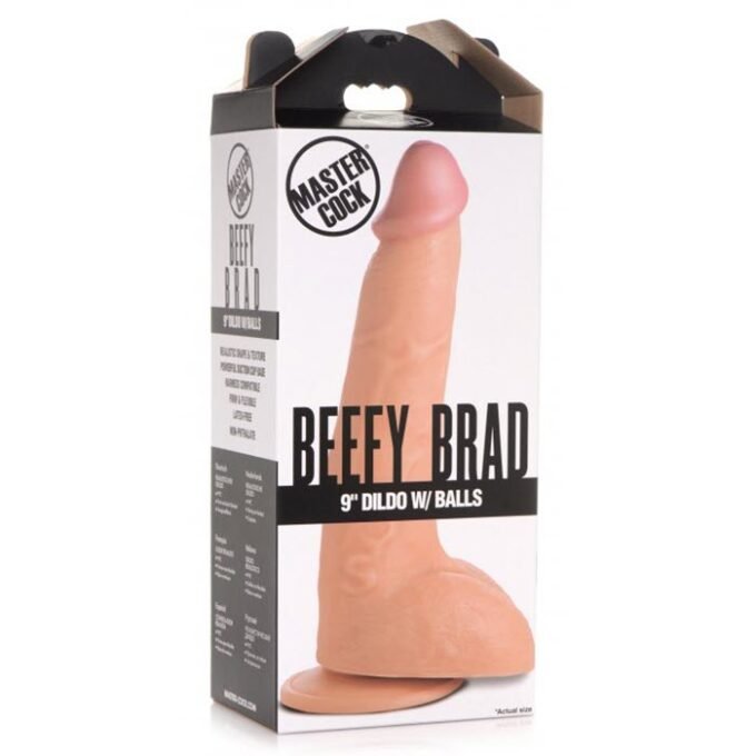 DS-759 Beefy Brad 9 inch Dildo with Balls - Light - Imagen 7