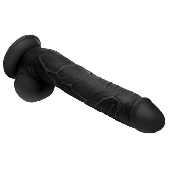 XT-10 Long Logan 10″ Inch Dildo with Balls - Black - Imagen 3