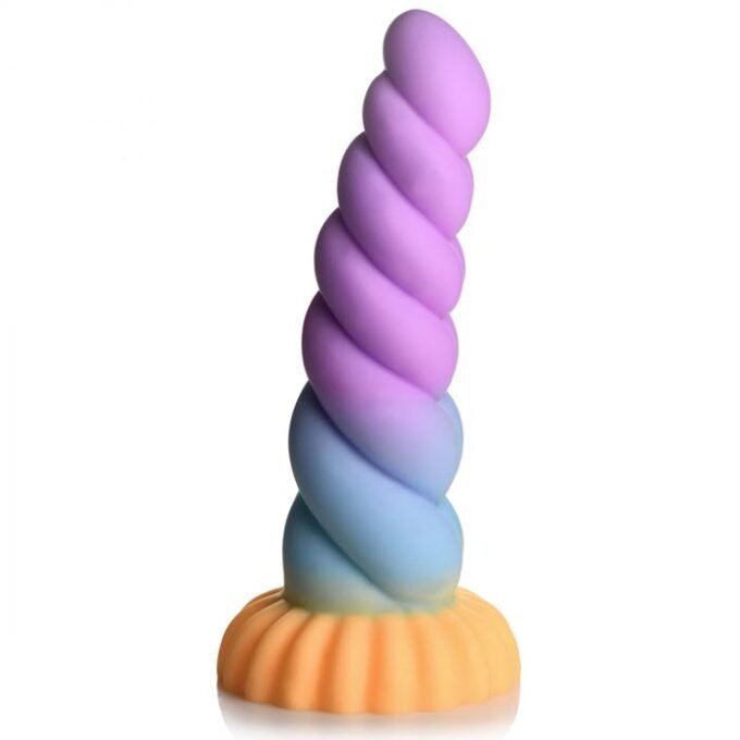 CC-32 Creature Cocks Unicorn Silicone Dildo - Multi Color - Imagen 3