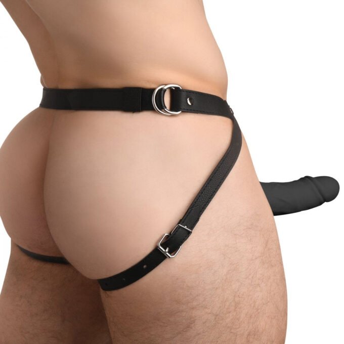 AR-795 2 Inch Erection Realistic Silicone Penis Sheath - Black - Imagen 3