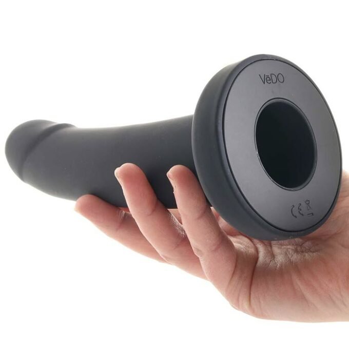 AR-881 VeDo Strapped Rechargeable Vibrating Strap On - Just Black - Imagen 4
