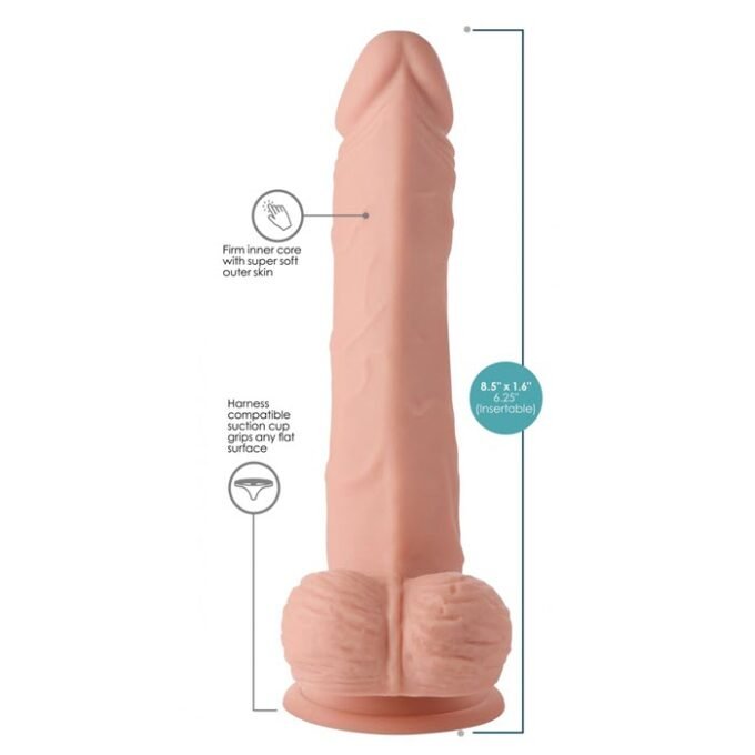 DC-430 Thrusting and Vibrating 8 Inch Dildo - Light - Imagen 6