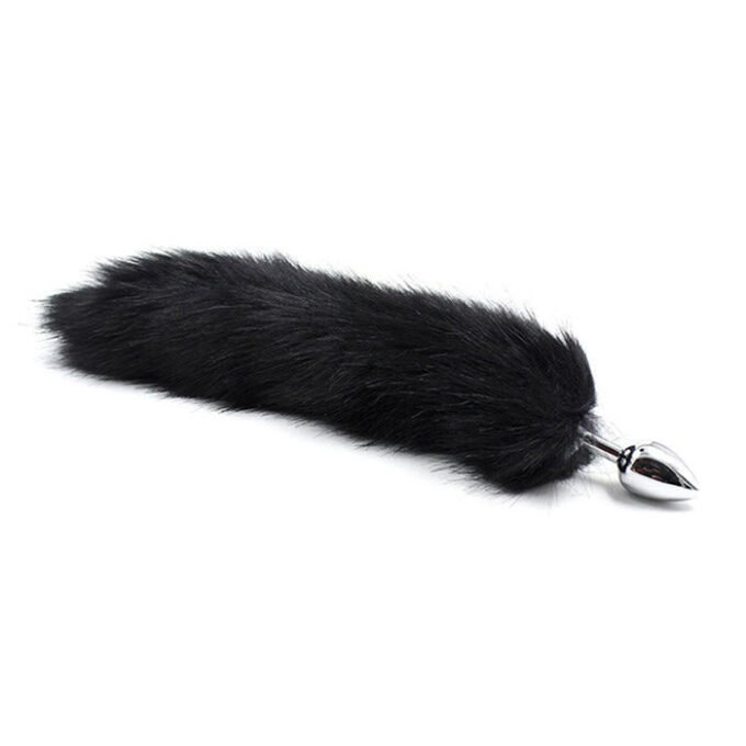 CL-80 ( Fox Tail Anal Plug Black) Colita Negra con Plug Metálico - Imagen 3