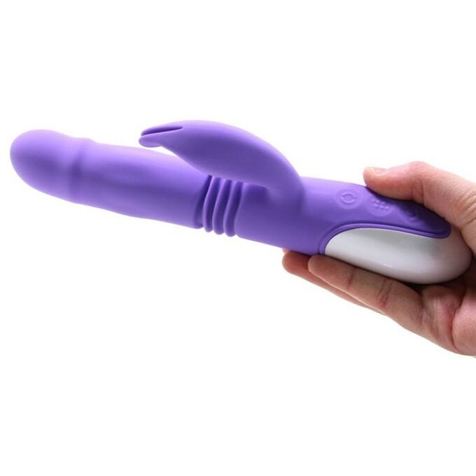 MO-864 Evolved Thick & Thrust Bunny Dual Stim Rechargeable - Purple - Imagen 3
