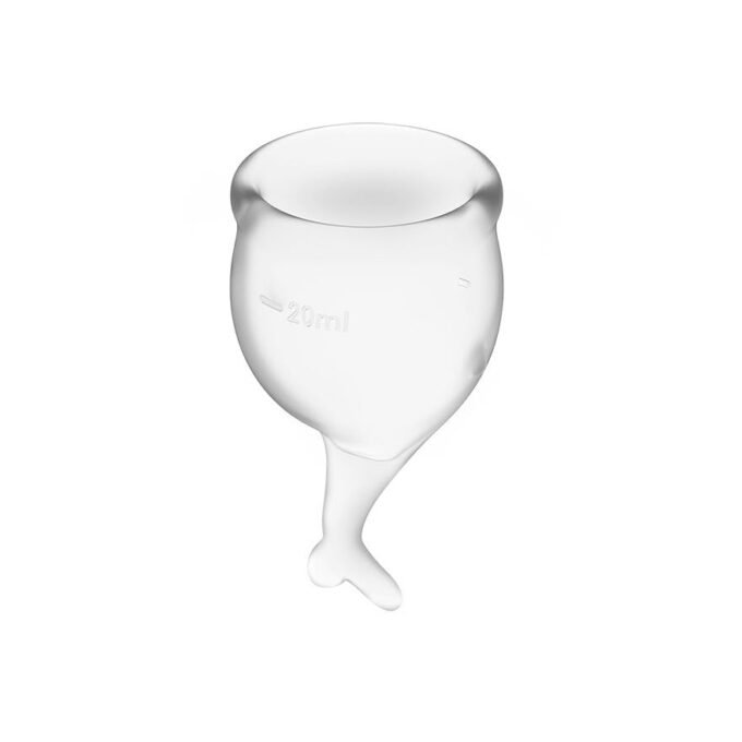 CM-30 Juego de 2 Copas Menstruales Satisfyer Feel Secure Menstrual Cup - Transparente - Imagen 3