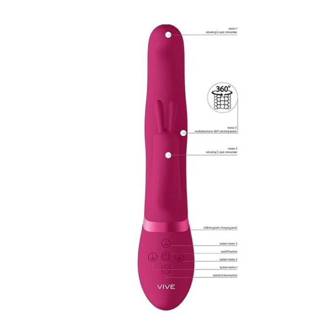 MO-728 Shots Vive Izara Rotating Beads Rabbit - Pink - Imagen 4